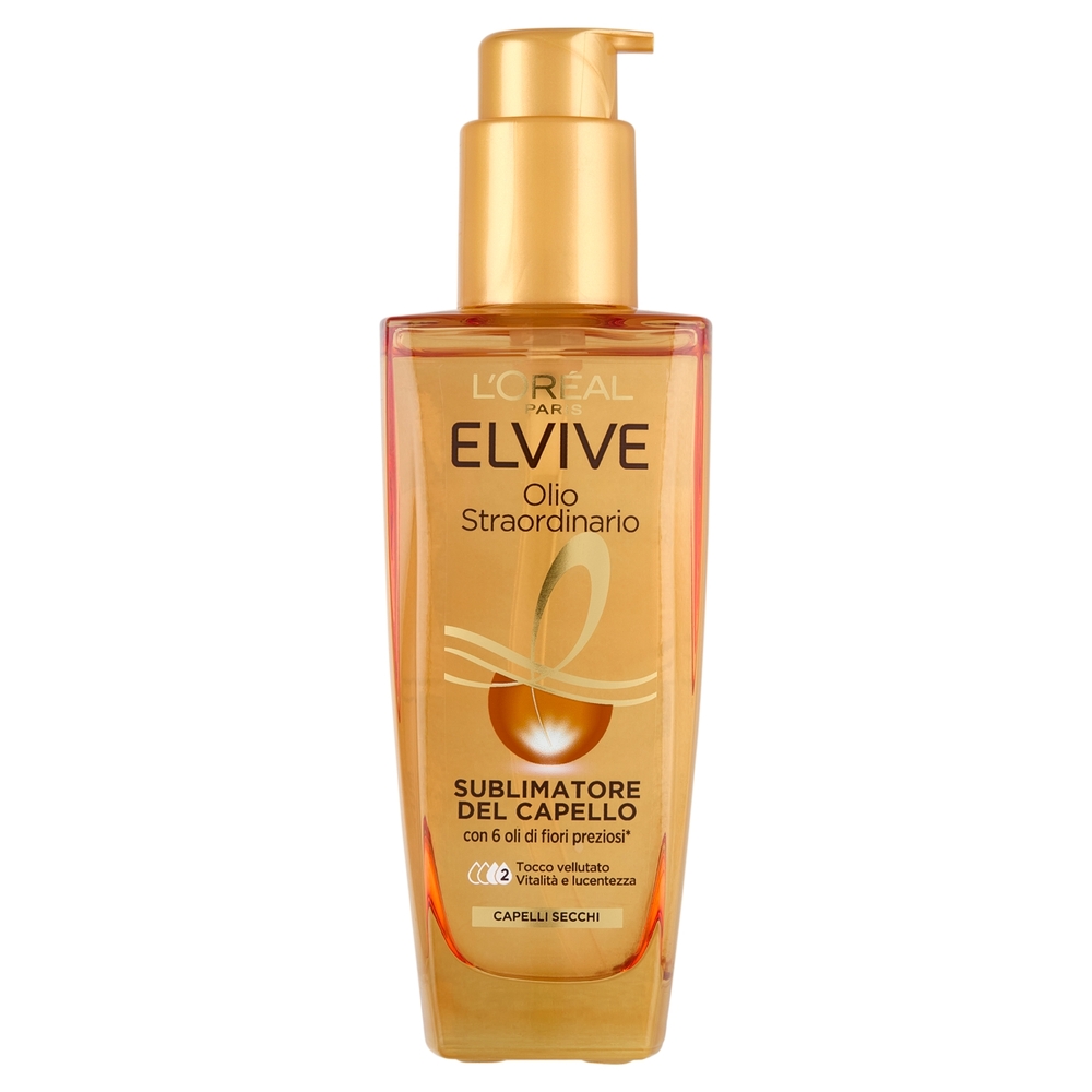 Elvive Olio Straordinario Sublimatore del Capello, per Capelli Secchi, 100 ml